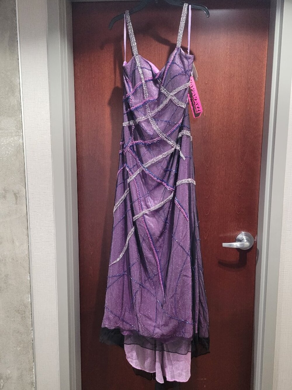 Mori Lee 6068 Black Lilac Size 14 Prom Dress